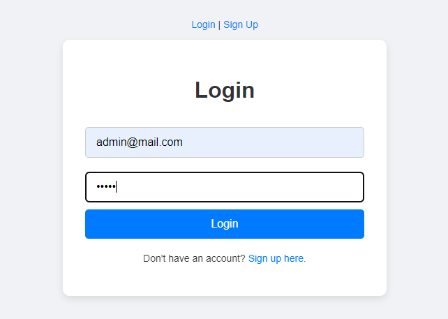 Login Screen